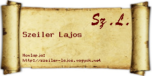 Szeiler Lajos névjegykártya